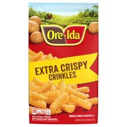 Ore-Ida Extra Crispy Crinkles French Fries Fried Frozen Potatoes, 26 oz Bag