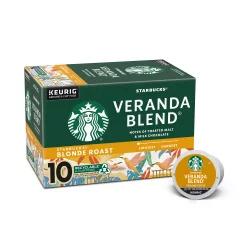 Starbucks Blonde Roast K-Cup Coffee Pods, Veranda Blend for Keurig Brewers