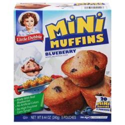 Little Debbie Blueberry Mini Muffin Pouches - 8.44oz/5ct
