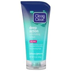 Clean & Clear Oil-Free Deep Action Exfoliating Facial Scrub - 5oz