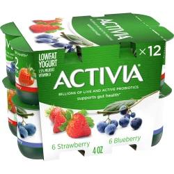 Activia Probiotic Strawberry & Blueberry Variety Pack Yogurt Cups