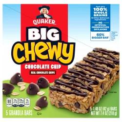 Quaker Big Chewy Chocolate Chip Granola Bars - 5ct