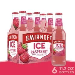 Smirnoff Ice Raspberry Sparkling Drink, 11.2oz Bottles, 6pk