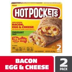 Hot Pockets Applewood Bacon, Egg & Cheese Croissant Crust Frozen Breakfast Sandwiches