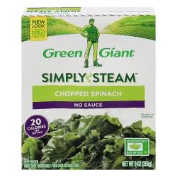 Green Giant Simply Steam No Sauce Chopped Spinach 9 oz