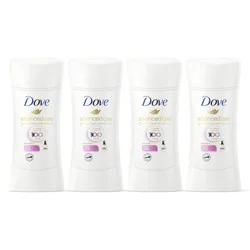 Dove Antiperspirant Deodorant Stick Clear Finish, 2.6 oz, 4 Count 