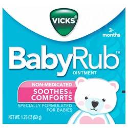 Vicks BabyRub, Chest Rub Ointment with Soothing Aloe, Eucalyptus, Lavender, and Rosemary, from The Makers of VapoRub, 1.76 oz