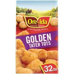 Ore-Ida Golden Tater Tots Seasoned Shredded Frozen Potatoes, 32 oz Bag