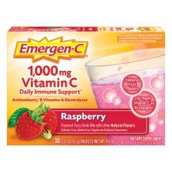 Emergen-C Fizzy Drink Mix 1,000 mg Raspberry Vitamin C 30 ea