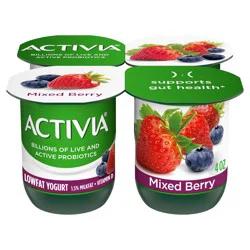 Activia Low Fat Probiotic Mixed Berry Yogurt Cups
