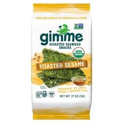 gimMe Organic Roasted Toasted Sesame Seaweed Snacks 0.17 oz
