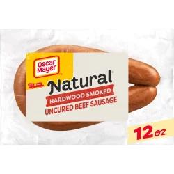 Oscar Mayer Natural Selects Hardwood Smoked Uncured Beef Sausage Pack