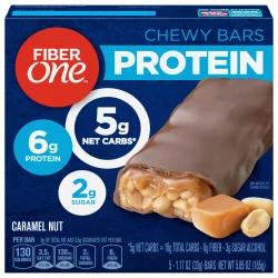 Fiber One Protein Bar, Caramel Nut Chewy Bars, 5 Fiber Bars, 5.85 oz