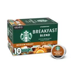 Starbucks K-Cup Coffee Pods—Medium Roast Coffee—Breakfast Blend—100% Arabica
