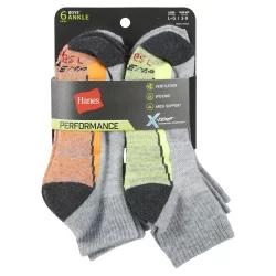 Hanes Boys' X-Temp Quarter Socks, Gray, Size Large