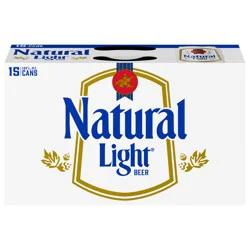 Natural Light Beer, 15 Pack Beer, 12 FL OZ Cans