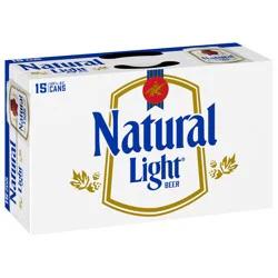 Natural Light Beer, 15 Pack Beer, 12 FL OZ Cans