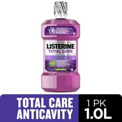 Listerine Total Care Anticavity Fluoride Mouthwash, 6 Benefits in 1 Oral Rinse Helps Kill 99% of Bad Breath Germs, Prevents Cavities, Strengthens Teeth, ADA-Accepted, Fresh Mint