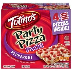 Totino's Party Pizza Pack, Pepperoni Flavored, Frozen Snacks, 4 ct