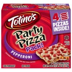 Totino's Party Pizza Pack, Pepperoni Flavored, Frozen Snacks, 40.8 oz, 4 ct