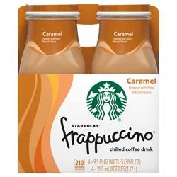 Starbucks Frappuccino Chilled Coffee Drink Caramel Flavored 9.5 Fl Oz 4 Count Bottle