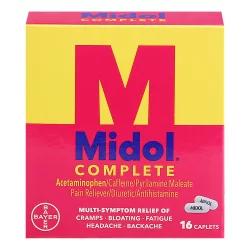 Midol Complete Pain Reliever Diuretic Antihistamine Caplets