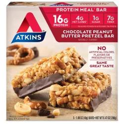 Atkins Chocolate Peanut Butter Pretzel Meal Bar 