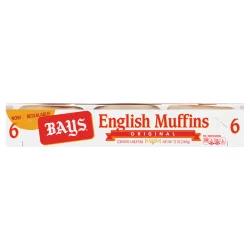 Bays Original English Muffins 6 Ct 12 Oz