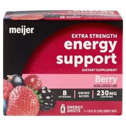 Meijer Energy Support Shots Extra Strength Berry