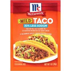 McCormick Mild Taco Seasoning Mix - 30% Less Sodium