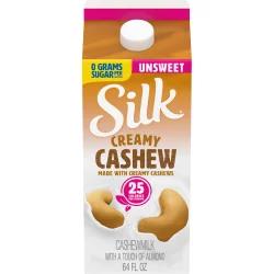 Silk Unsweetened Cashew Milk, Half Gallon