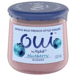 Oui by Yoplait French Style Blueberry Whole Milk Yogurt, 5 OZ Jar