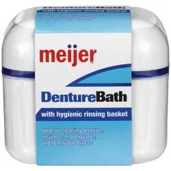 Meijer Denture Bath with Hygienic Rinsing Basket