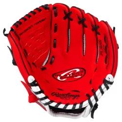 Rawlings Player Series Youth Baseball Glove, RHT, Red, 10"