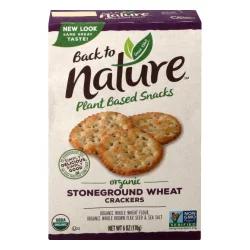Back To Nature Organic Stoneground Wheat Crackers 6 oz