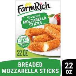 Farm Rich Breaded Mozzarella Cheese Sticks, Frozen, 22 oz