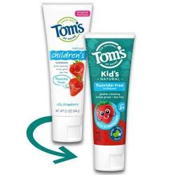 Tom's of Maine Silly Children's Fluoride-Free Toothpaste - Strawberry - 5.1oz