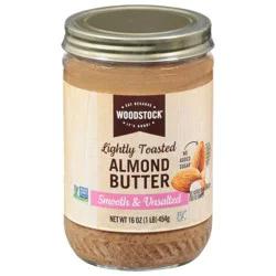 Woodstock Lightly Toasted Smooth & Unsalted Almond Butter 16 oz