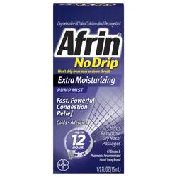 Afrin Pump Mist Extra Moisturizing Nasal Decongestant 0.5 fl oz