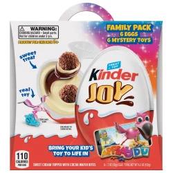 Kinder Joy Sweet Cream Topped with Cocoa Wafer Bites Chocolate Treat + Toy - 6ct