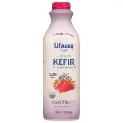 Lifeway Organic Kefir Mixed Berry Cultured Whole Milk