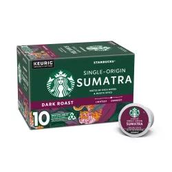 Starbucks Coffee Dark Roast Ground Sumatra Single Origin K-Cup Pods