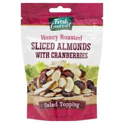Fresh Gourmet Honey Roasted Sliced Almonds With Cranberries