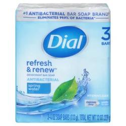 Dial Spring Water Antibacterial Deodorant Bar Soap
