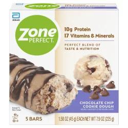 Zone Perfect Chocolate Chip Cookie Dough Nutrition Bars