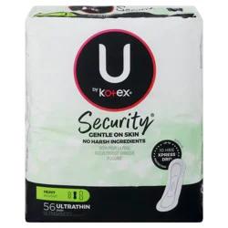 U by Kotex Security Heavy Ultra Thin Feminine Fragrance Free Pads - 56ct