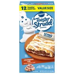 Pillsbury Toaster Strudel, Cinnamon Roll, Frozen Pastries, 12 ct, 23.4 oz