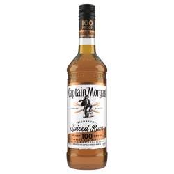 Captain Morgan 100 Proof Spiced Rum, 750 mL Glass Bottle