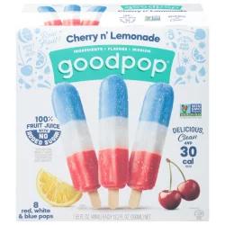 GoodPop Cherry + Lemonade Red White & Blue Pops