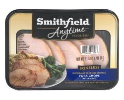 Smithfield Anytime Favorites Boneless Hickory Smoked Pork Chops